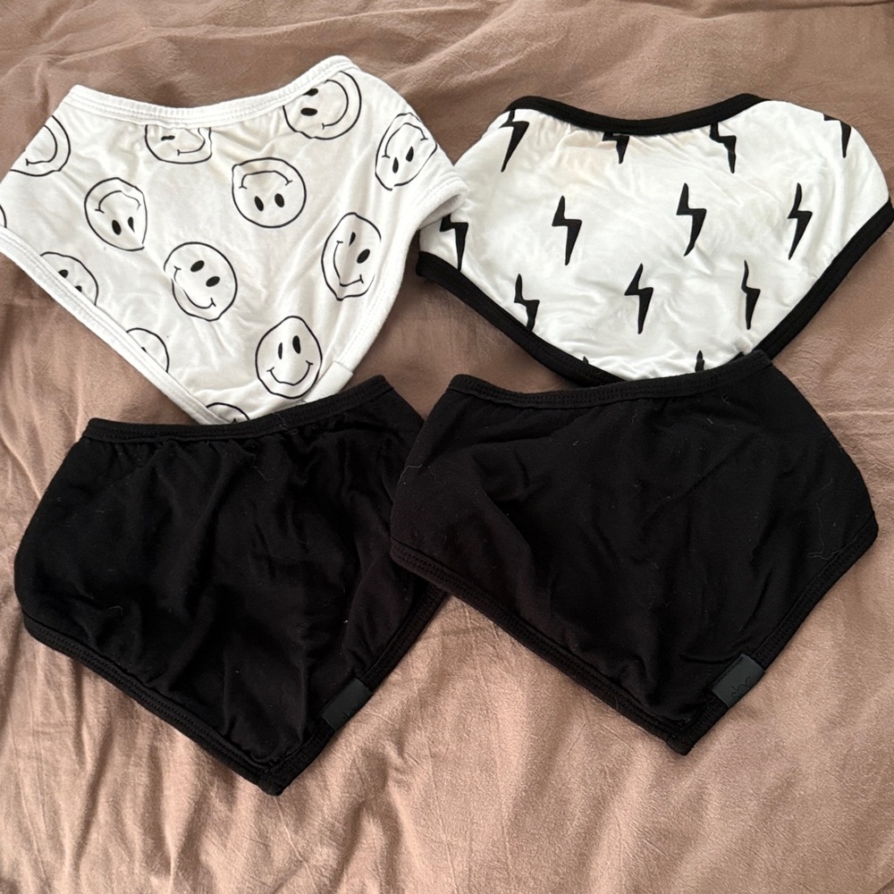 SBC/Rebel Bro Black & White Baby Bandana Bibs - 4-Pack